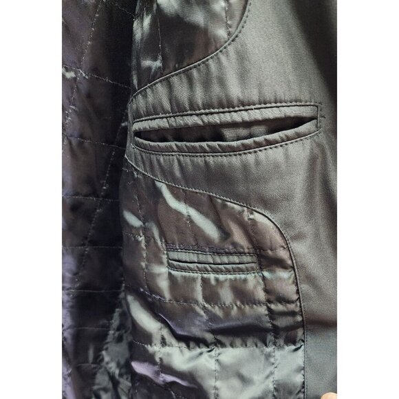 Kenneth Cole Reaction Mens Hooded Black Jacket With Zip & Button Closures Multip - Picture 12 of 15